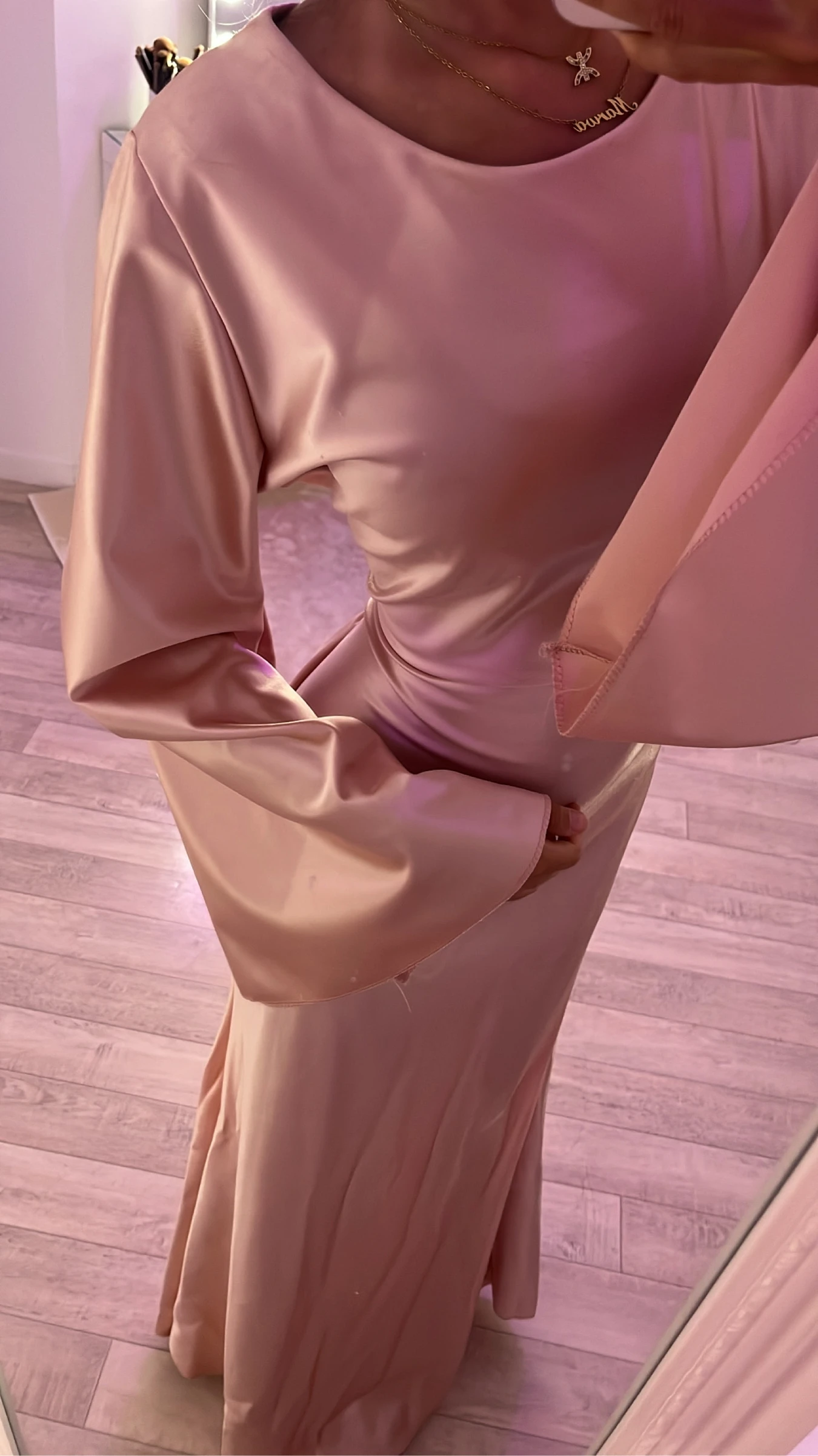 Robe cintré rose métallique  – photo 2
